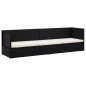 vidaXL Garten-Sofabett mit Kissen Poly Rattan Schwarz vidaXL Garten-Sofabett mit Kissen Poly Rattan Schwarz
