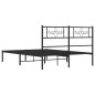 vidaXL Bettgestell mit Kopfteil Metall Schwarz 120x190 cm vidaXL Bettgestell mit Kopfteil Metall Schwarz 120x190 cm
