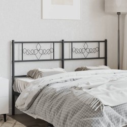 vidaXL Kopfteil Metall Schwarz 140 cm