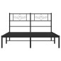 vidaXL Bettgestell mit Kopfteil Metall Schwarz 135x190 cm vidaXL Bettgestell mit Kopfteil Metall Schwarz 135x190 cm