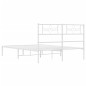 vidaXL Bettgestell mit Kopfteil Metall Weiß 140x190 cm vidaXL Bettgestell mit Kopfteil Metall Weiß 140x190 cm
