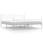 vidaXL Bettgestell mit Kopf- und Fußteil Metall Weiß 193x203 cm vidaXL Bettgestell mit Kopf- und Fußteil Metall Weiß 193x203 cm