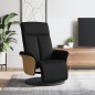 vidaXL Relaxsessel mit Fußteil Schwarz Stoff vidaXL Relaxsessel mit Fußteil Schwarz Stoff