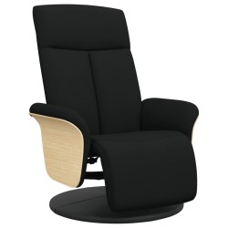 vidaXL Relaxsessel mit Fußteil Schwarz Stoff