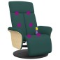 vidaXL Massagesessel mit Fußteil Dunkelgrün Stoff vidaXL Massagesessel mit Fußteil Dunkelgrün Stoff