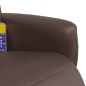 vidaXL Massagesessel mit Fußteil Braun Kunstleder vidaXL Massagesessel mit Fußteil Braun Kunstleder