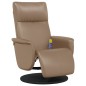 vidaXL Massagesessel mit Fußteil Cappuccino-Braun Kunstleder vidaXL Massagesessel mit Fußteil Cappuccino-Braun Kunstleder