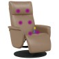 vidaXL Massagesessel mit Fußteil Cappuccino-Braun Kunstleder vidaXL Massagesessel mit Fußteil Cappuccino-Braun Kunstleder
