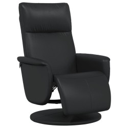vidaXL Relaxsessel mit Fußteil Schwarz Kunstleder