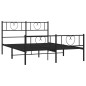 vidaXL Bettgestell mit Kopf- und Fußteil Metall Schwarz 120x190 cm vidaXL Bettgestell mit Kopf- und Fußteil Metall Schwarz 120x190 cm