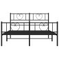vidaXL Bettgestell mit Kopf- und Fußteil Metall Schwarz 120x190 cm vidaXL Bettgestell mit Kopf- und Fußteil Metall Schwarz 120x190 cm