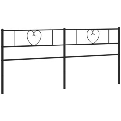 vidaXL Kopfteil Metall Schwarz 180 cm