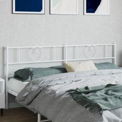 vidaXL Kopfteil Metall Weiß 180 cm
