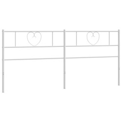 vidaXL Kopfteil Metall Weiß 180 cm