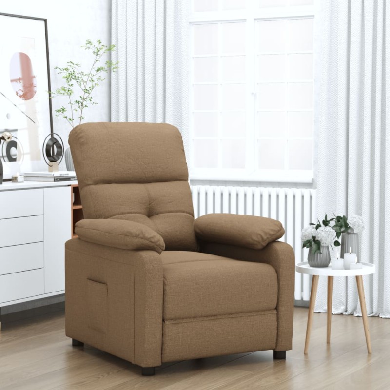 vidaXL Relaxsessel Braun Stoff vidaXL Relaxsessel Braun Stoff