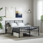vidaXL Bettgestell mit Kopf- und Fußteil Metall Schwarz 160x200 cm vidaXL Bettgestell mit Kopf- und Fußteil Metall Schwarz 160x200 cm
