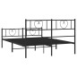 vidaXL Bettgestell mit Kopf- und Fußteil Metall Schwarz 160x200 cm vidaXL Bettgestell mit Kopf- und Fußteil Metall Schwarz 160x200 cm