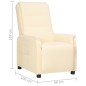 vidaXL Relaxsessel Creme Kunstleder vidaXL Relaxsessel Creme Kunstleder