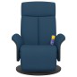 vidaXL Massagesessel mit Fußteil Blau Stoff vidaXL Massagesessel mit Fußteil Blau Stoff
