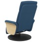 vidaXL Massagesessel mit Fußteil Blau Stoff vidaXL Massagesessel mit Fußteil Blau Stoff