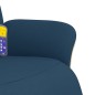 vidaXL Massagesessel mit Fußteil Blau Stoff vidaXL Massagesessel mit Fußteil Blau Stoff