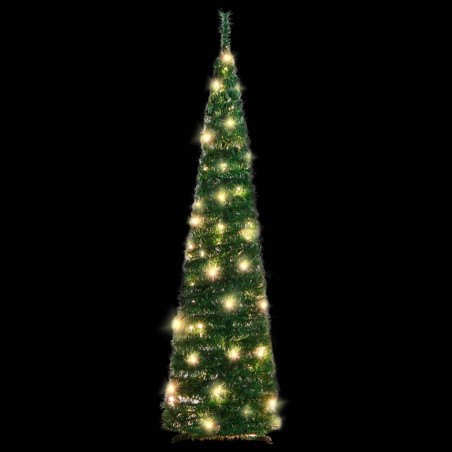 vidaXL Pop-Up-Weihnachtsbaum Künstlich 50 LEDs Grün 120 cm