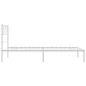 vidaXL Bettgestell mit Kopfteil Metall Weiß 107x203 cm vidaXL Bettgestell mit Kopfteil Metall Weiß 107x203 cm