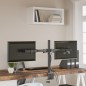 vidaXL Tischhalterung für 2 Monitore Schwarz Stahl VESA 75/100 mm vidaXL Tischhalterung für 2 Monitore Schwarz Stahl VESA 75/100 mm