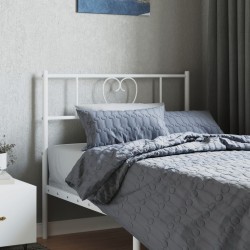 vidaXL Kopfteil Metall Weiß 100 cm