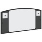 vidaXL Wandspiegel Schwarz 60x30 cm Gewölbt Eisen vidaXL Wandspiegel Schwarz 60x30 cm Gewölbt Eisen