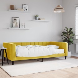 vidaXL Tagesbett mit Matratze Gelb 100x200 cm Samt