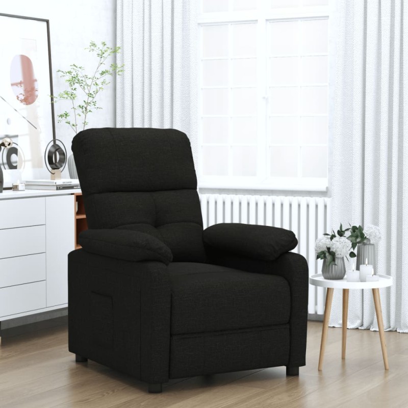 vidaXL Relaxsessel Schwarz Stoff vidaXL Relaxsessel Schwarz Stoff