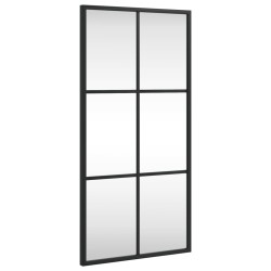 vidaXL Wandspiegel Schwarz 30x60 cm Rechteckig Eisen