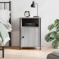 vidaXL Nachttisch Grau Sonoma 40x42x60 cm Holzwerkstoff vidaXL Nachttisch Grau Sonoma 40x42x60 cm Holzwerkstoff