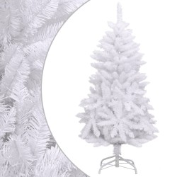 vidaXL Künstlicher Weihnachtsbaum Klappbar mit Ständer Weiß 150 cm