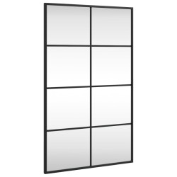 vidaXL Wandspiegel Schwarz 50x80 cm Rechteckig Eisen