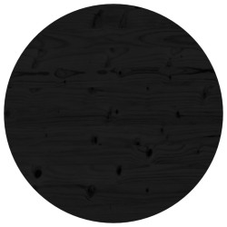 vidaXL Tischplatte Rund Schwarz Ø90x3 cm Massivholz Kiefer