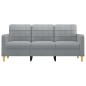 vidaXL 3-Sitzer-Sofa Hellgrau 180 cm Stoff vidaXL 3-Sitzer-Sofa Hellgrau 180 cm Stoff