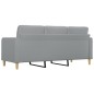 vidaXL 3-Sitzer-Sofa Hellgrau 180 cm Stoff vidaXL 3-Sitzer-Sofa Hellgrau 180 cm Stoff