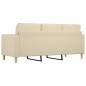 vidaXL 3-Sitzer-Sofa Creme 180 cm Stoff vidaXL 3-Sitzer-Sofa Creme 180 cm Stoff