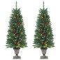 vidaXL Künstliche Weihnachtsbäume 2 Stk. 100 LEDs Grün 120 cm vidaXL Künstliche Weihnachtsbäume 2 Stk. 100 LEDs Grün 120 cm