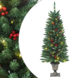 vidaXL Künstliche Weihnachtsbäume 2 Stk. 100 LEDs Grün 120 cm