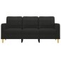 vidaXL 3-Sitzer-Sofa Schwarz 180 cm Stoff vidaXL 3-Sitzer-Sofa Schwarz 180 cm Stoff