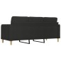 vidaXL 3-Sitzer-Sofa Schwarz 180 cm Stoff vidaXL 3-Sitzer-Sofa Schwarz 180 cm Stoff