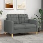 vidaXL 2-Sitzer-Sofa Dunkelgrau 120 cm Stoff vidaXL 2-Sitzer-Sofa Dunkelgrau 120 cm Stoff
