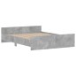 vidaXL Bettgestell mit Kopf- und Fußteil Betongrau 160x200 cm vidaXL Bettgestell mit Kopf- und Fußteil Betongrau 160x200 cm