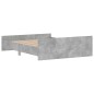 vidaXL Bettgestell mit Kopf- und Fußteil Betongrau 160x200 cm vidaXL Bettgestell mit Kopf- und Fußteil Betongrau 160x200 cm