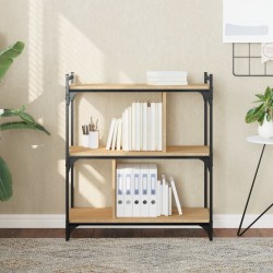 vidaXL Bücherregal 3 Böden Sonoma-Eiche 76x32x88 cm Holzwerkstoff
