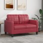 vidaXL 2-Sitzer-Sofa Weinrot 120 cm Kunstleder vidaXL 2-Sitzer-Sofa Weinrot 120 cm Kunstleder