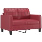 vidaXL 2-Sitzer-Sofa Weinrot 120 cm Kunstleder vidaXL 2-Sitzer-Sofa Weinrot 120 cm Kunstleder